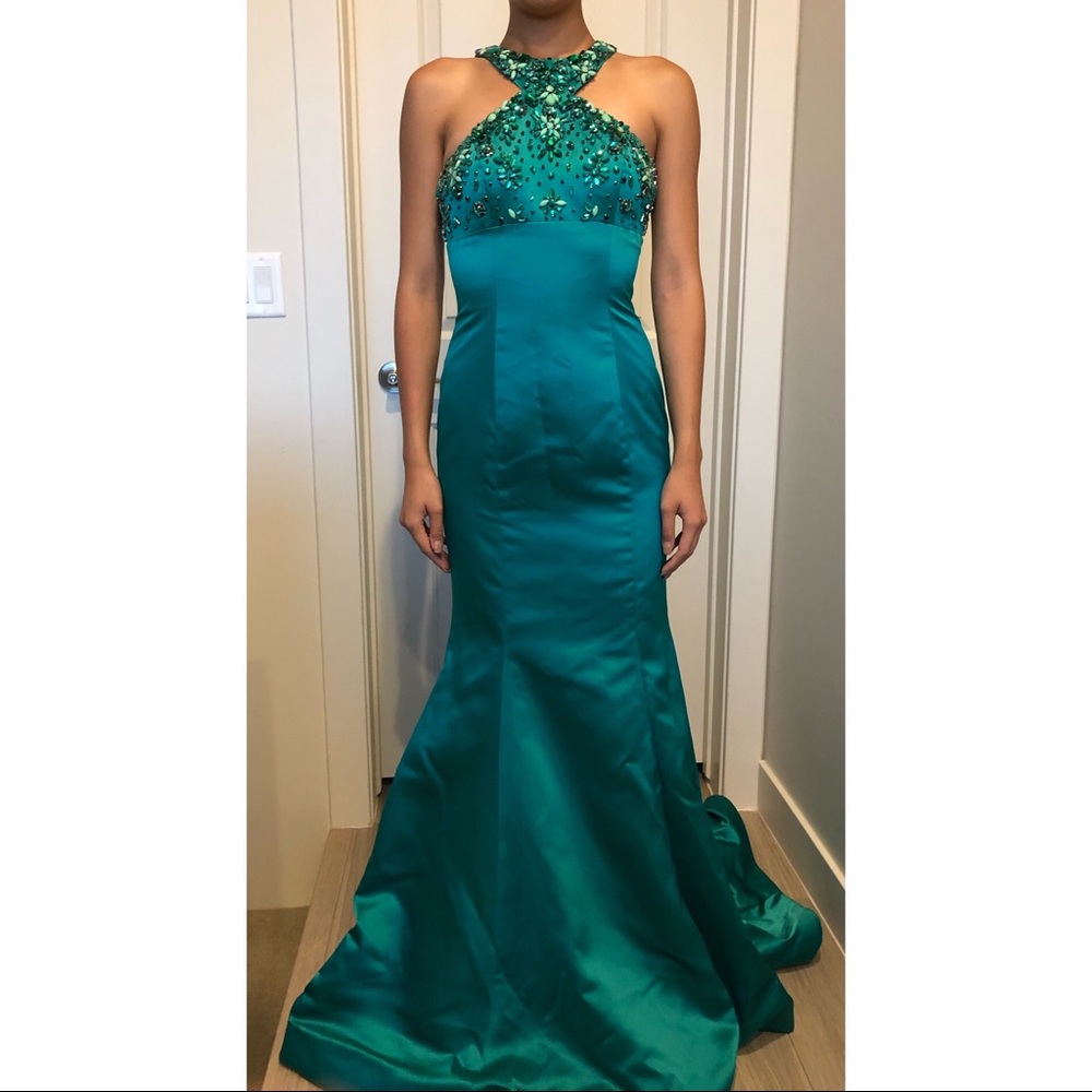 Sherri Hill Green Mermaid Dress | Size 2